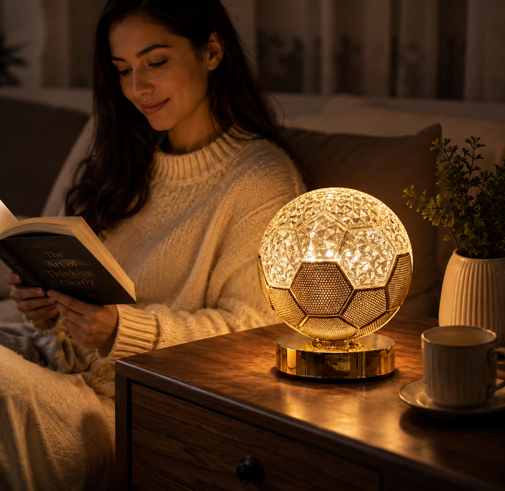 Luxury Crystal Golden Table LED Lamp