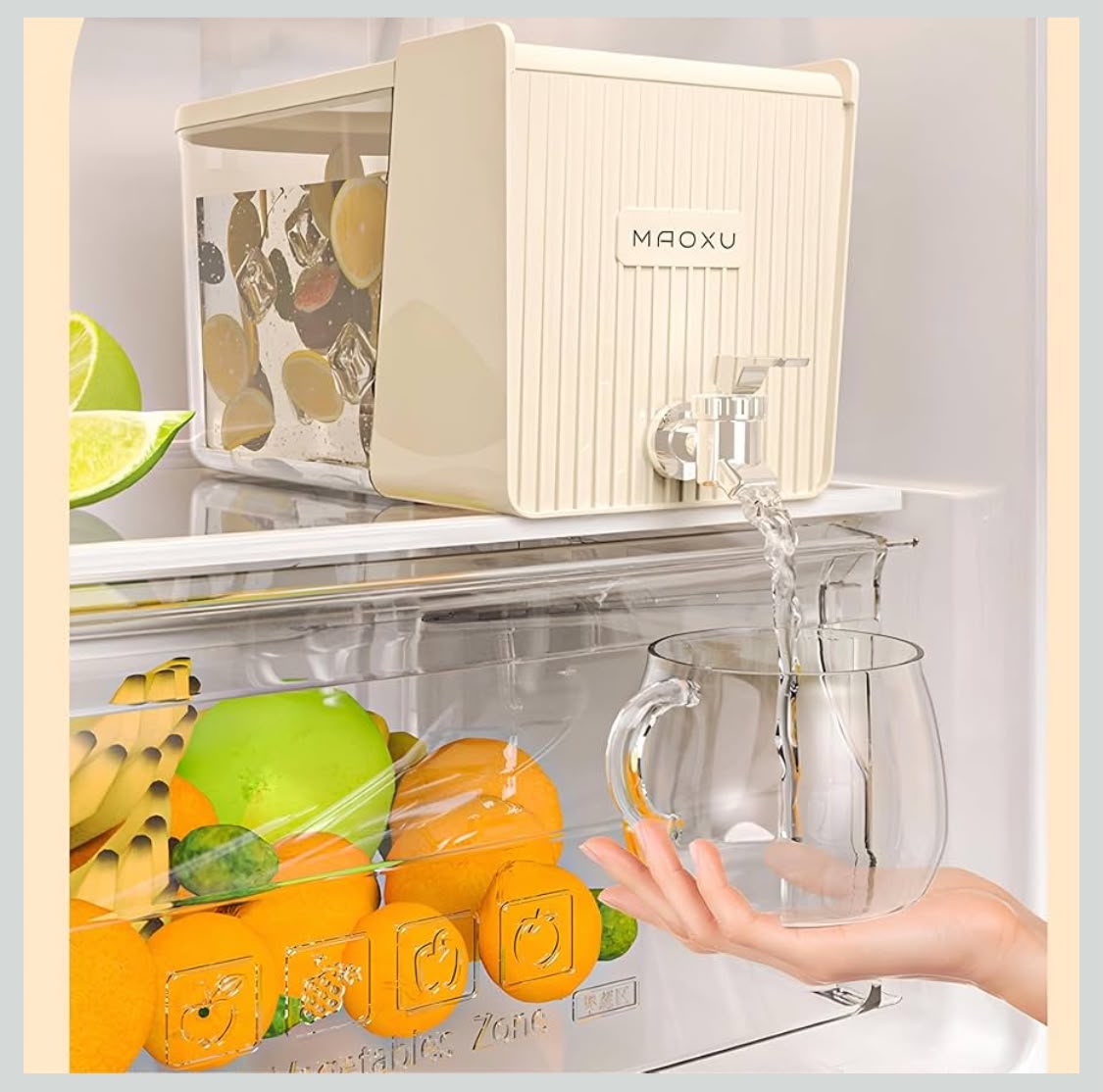 Maoxu Refrigerator Luxury Beverage Dispenser Leakproof 5.3 Liter