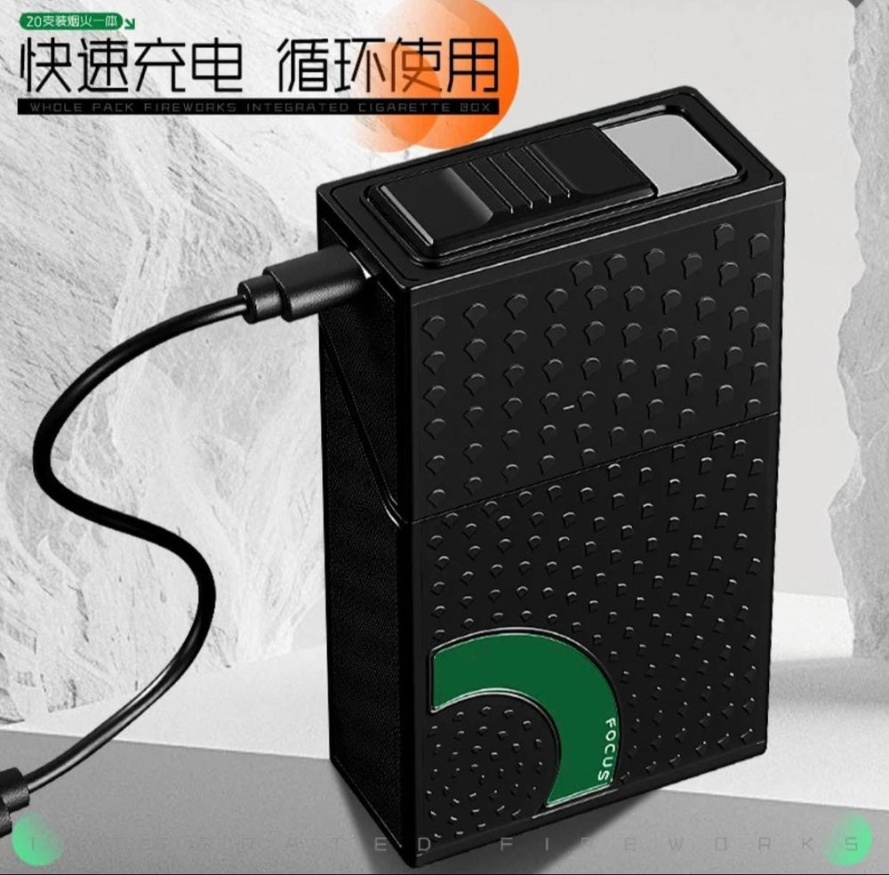 Rechargeable Lighter With Smart Cigarette Case