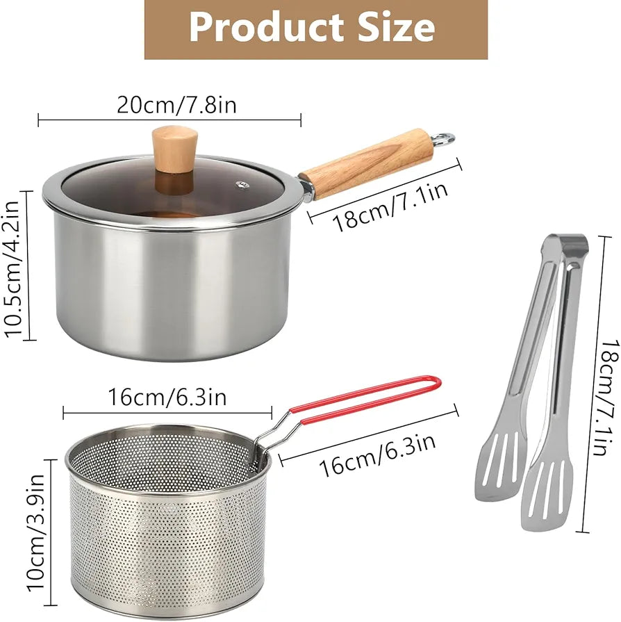 Premium Stainless Steel Frying Pot