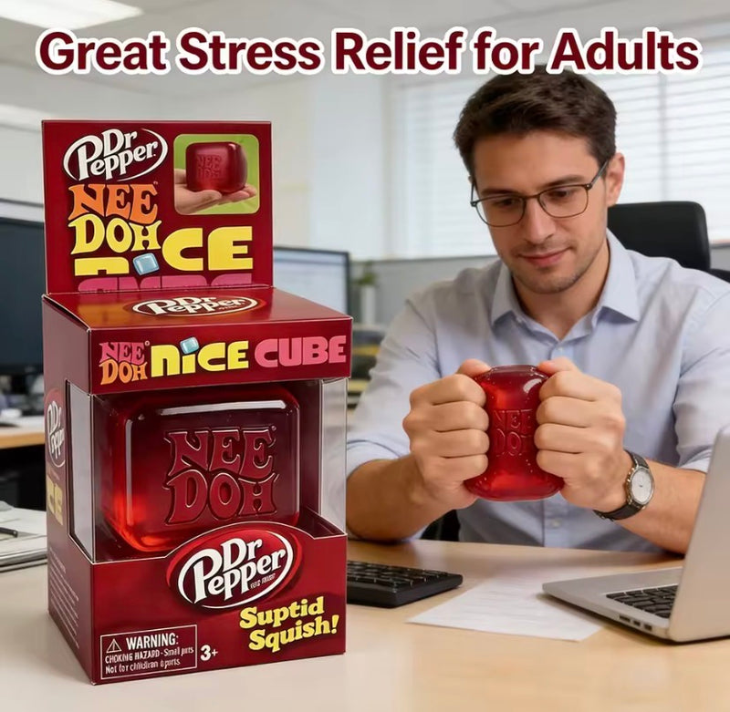 NeeDoh Nice Cube Squishy Toy, Stress Relief Super Solid Squishy Toy