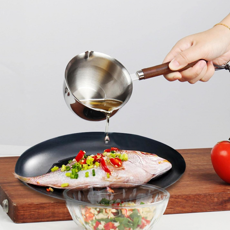 Stainless Steel Hot Oil Frying Pan