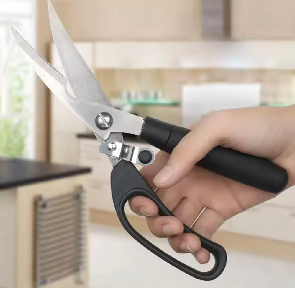 Effort Saving Spring Kitchen Shears, Multifunctional Meat Scissors
