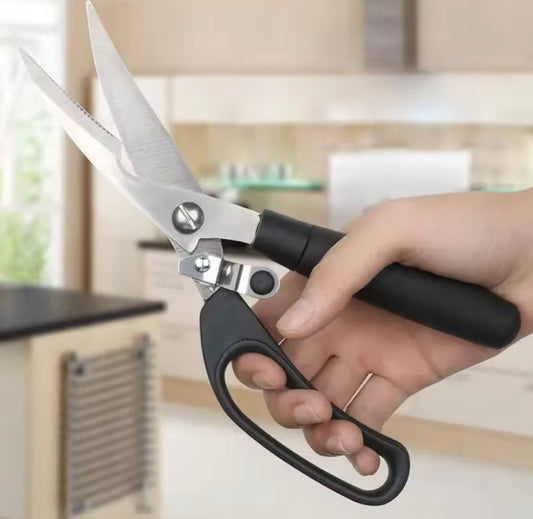 Effort Saving Spring Kitchen Shears, Multifunctional Meat Scissors