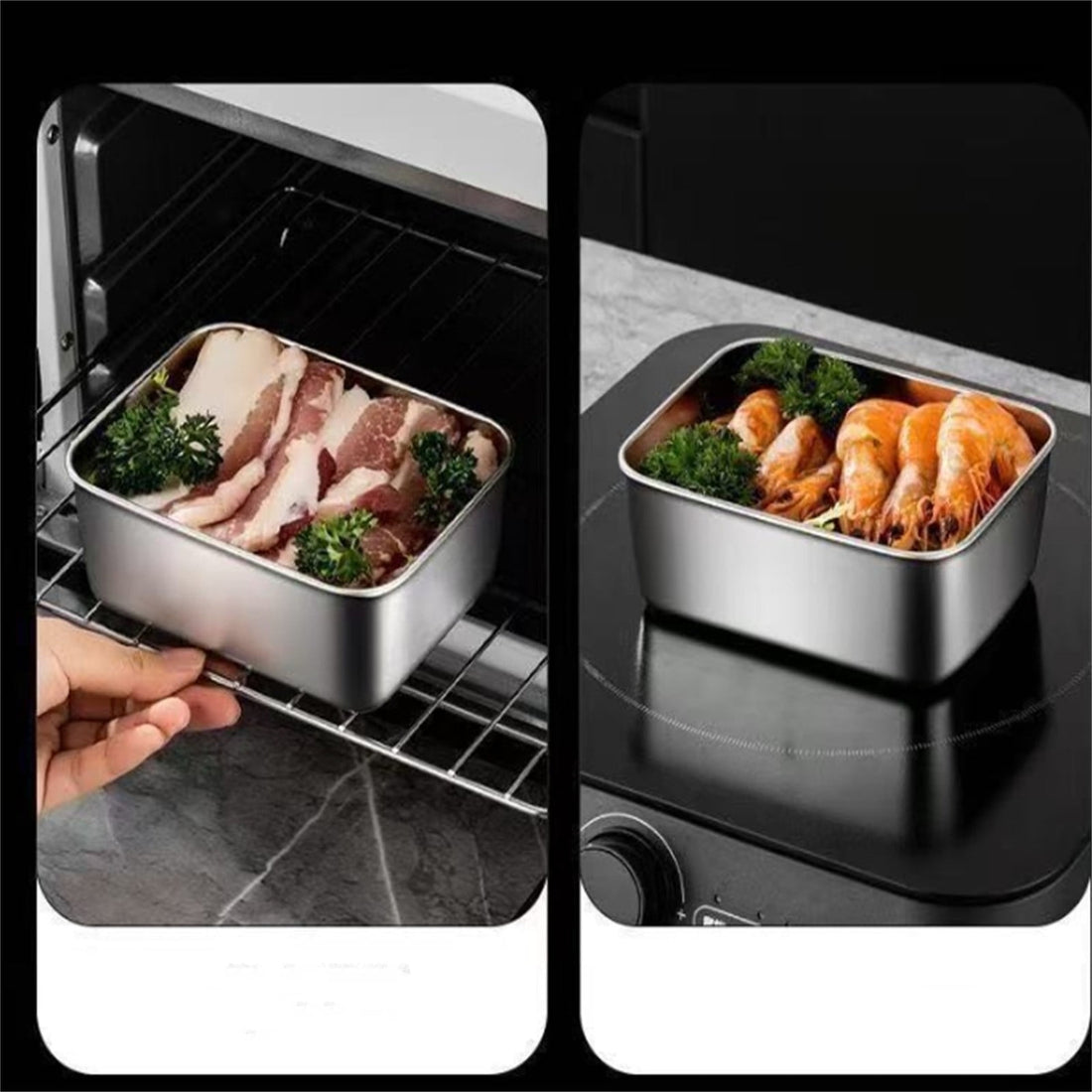 Stainless Steel Airtight Food Storage Container Set (Pack Of 4)