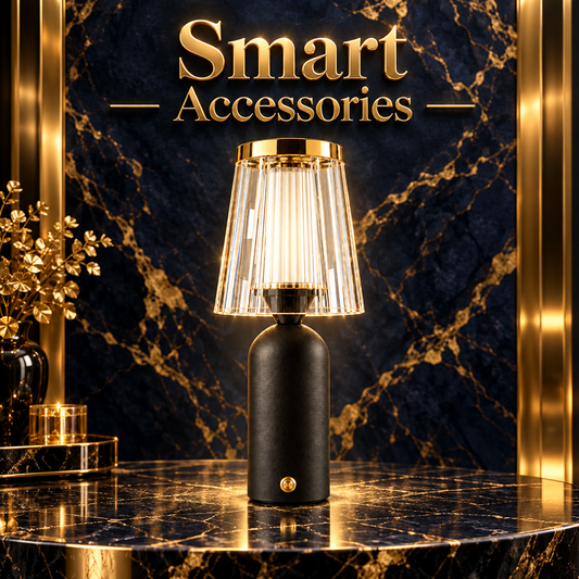 Luxury Home Ribbed Crystal Table Lamp