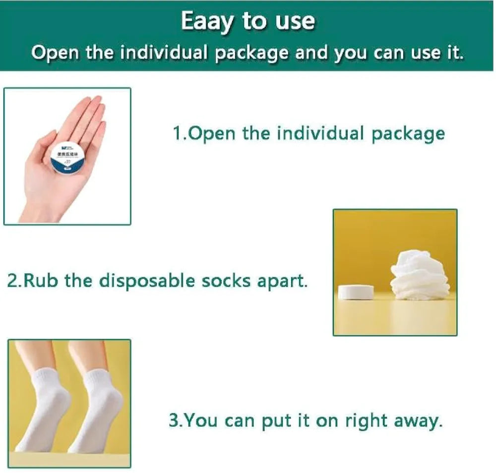 Portable Disposable Socks Travel Essential Breathable (Pair)