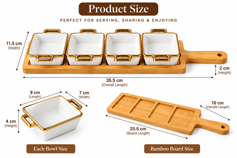 Luxury Elegant Tabletop Serving Dish SetbSnack & Appetizer Serving Set