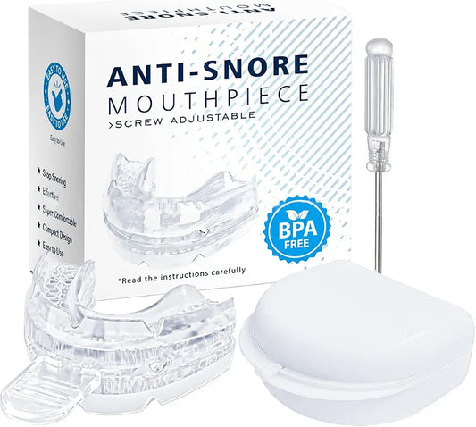 Anti-Snore Mouthpiece Screw Adjustable BPA Free With Anti bacterial Storage Case