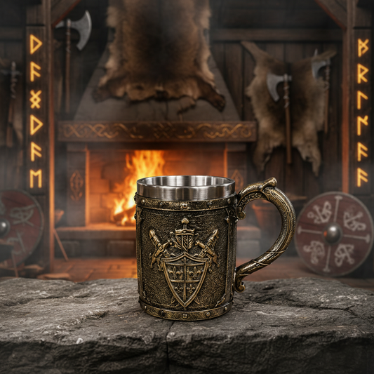 3D Knight Viking Warrior Style Stainless Steel Mug