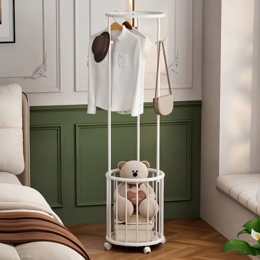 Multifunctional Clothes Storage Stand With Basket