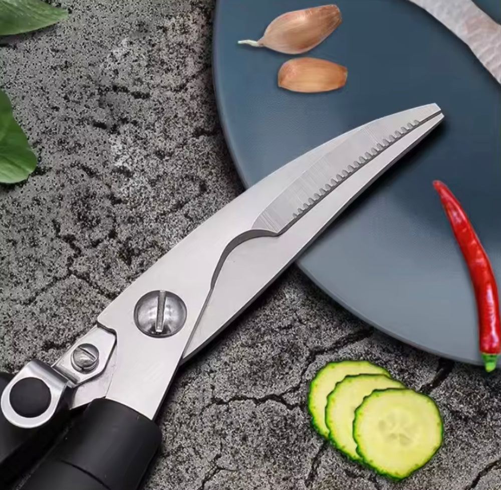 Effort Saving Spring Kitchen Shears, Multifunctional Meat Scissors