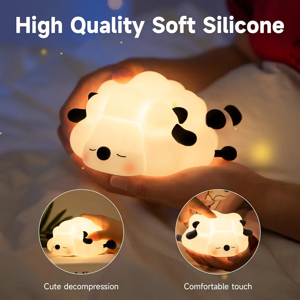 Cute Sheep Silicone Rechargeable LED Night Lamp