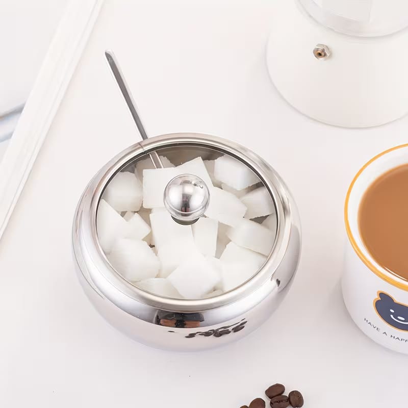 Stainless Steel Seasoning Jar Spoon With Lid