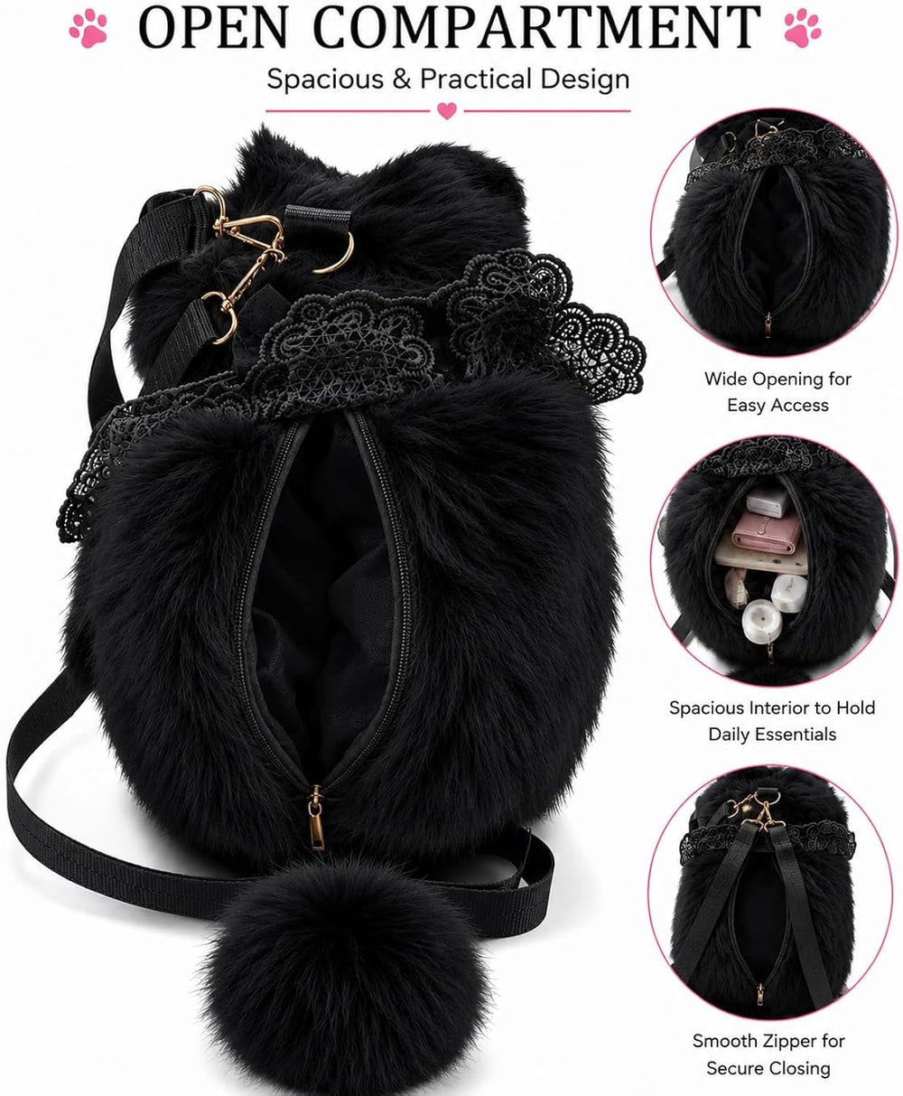Kawaii Cute Cat Plush Stuffed Backpack