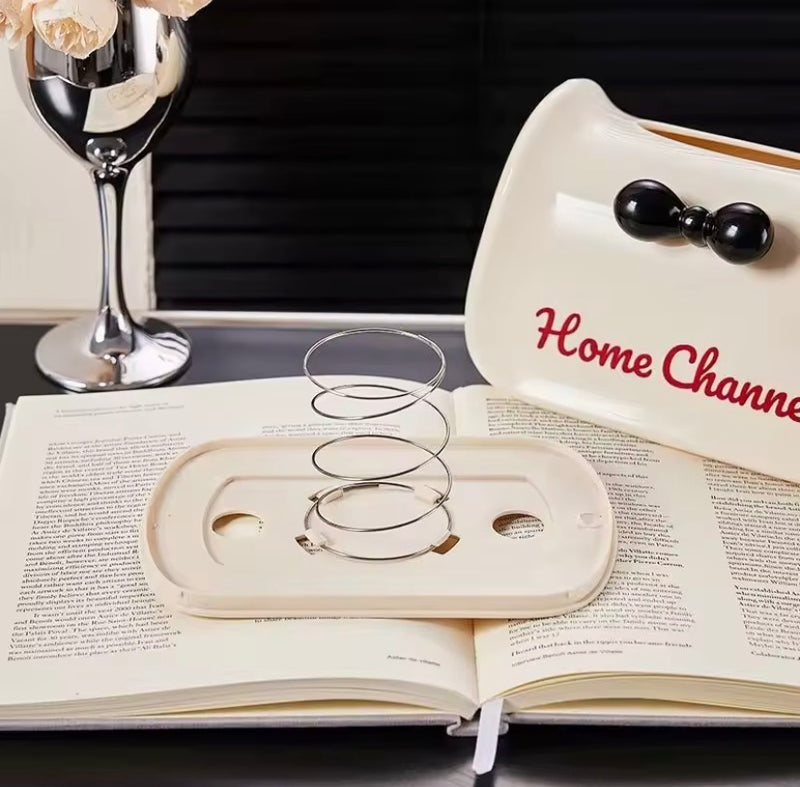 Elegant Luxury Ribbon Tissue Box Holder
