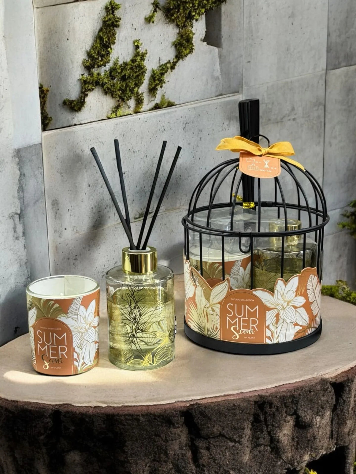 Luxury Birdcage Reed Diffuser & Scanted Candle Gift (1 Piece)