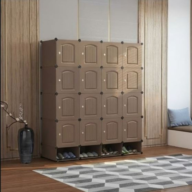 Large DIY Modular Wardrobe – Portable Cube Storage Closet with Hanging Rod