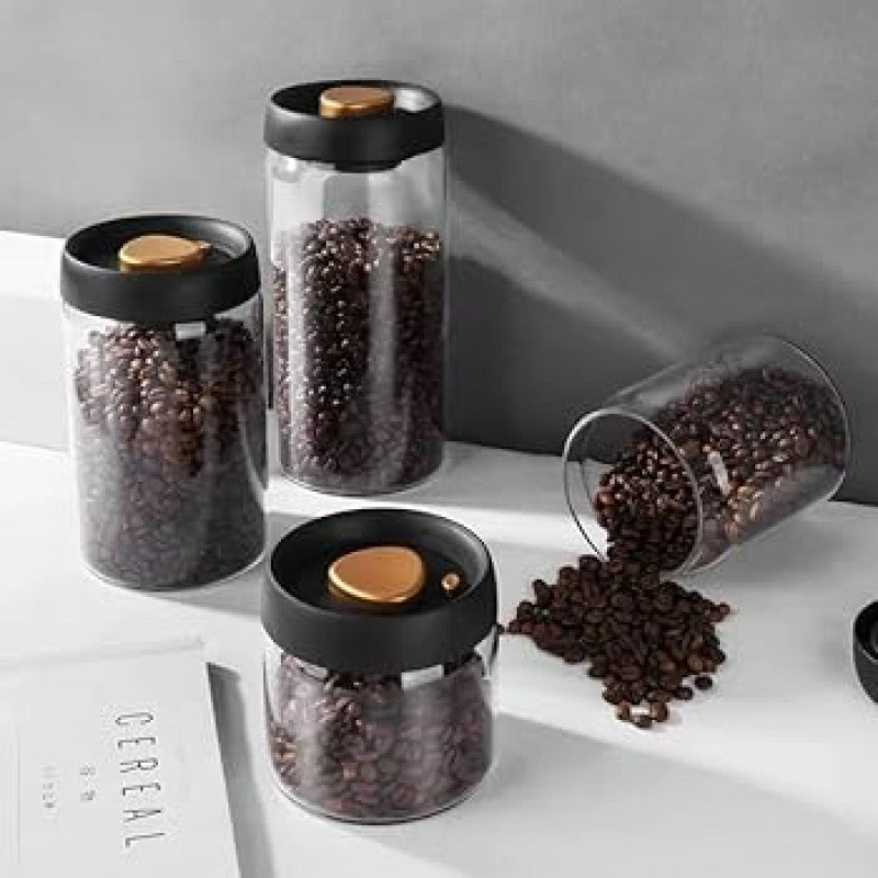 Luxury Quality Kitchen Airtight Glass Storage Jars (3 Different Sizes)