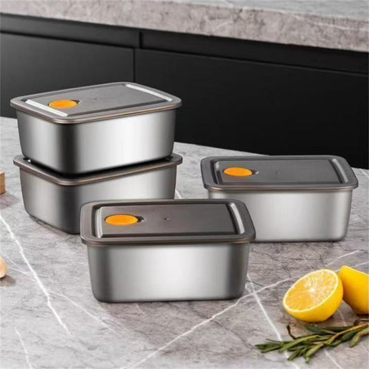 Stainless Steel Airtight Food Storage Container Set (Pack Of 4)