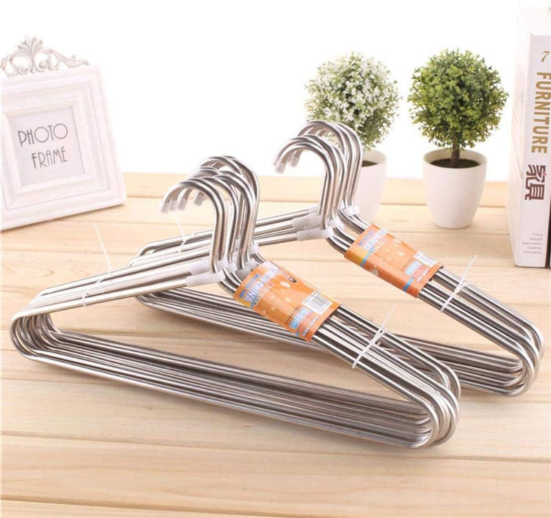10Pcs Pack Stainless Steel Hangers Heaven Quality