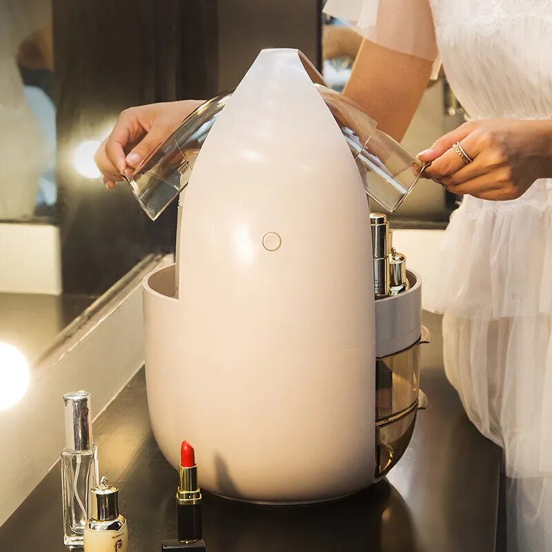 Portable Dustproof Luxurious Cosmetics Storage Organizer Box