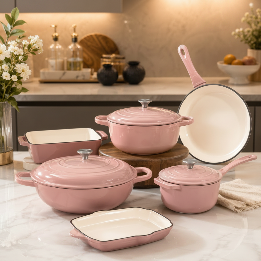 Luxury Premium 11-Pieces Enamel Cast Iron Cookware Set By OSEE