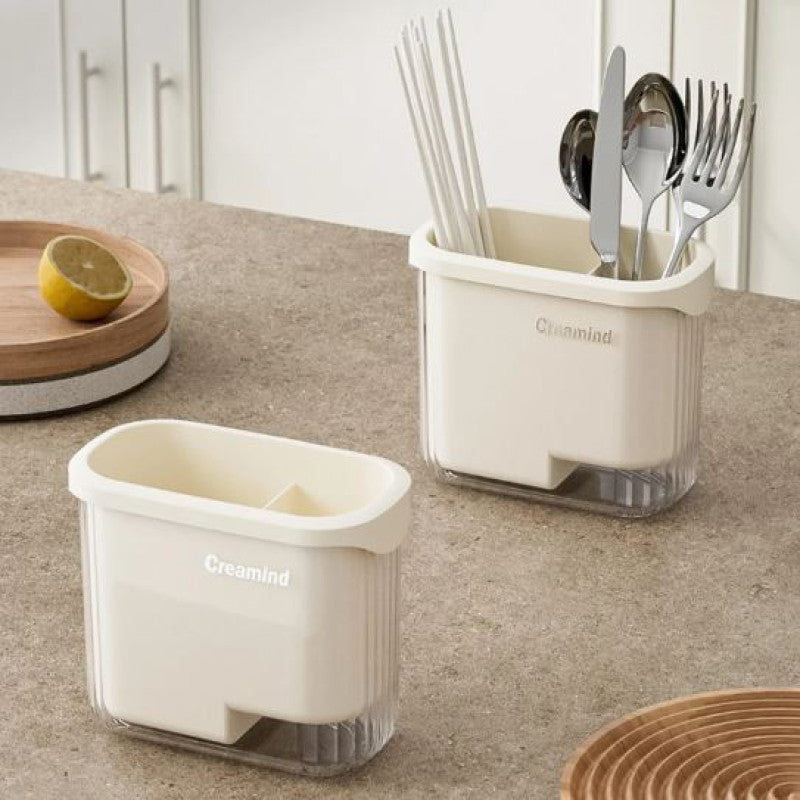 Cutlery Holder Knife Strainer Kitchen Utensils Plastic Storage Bucket