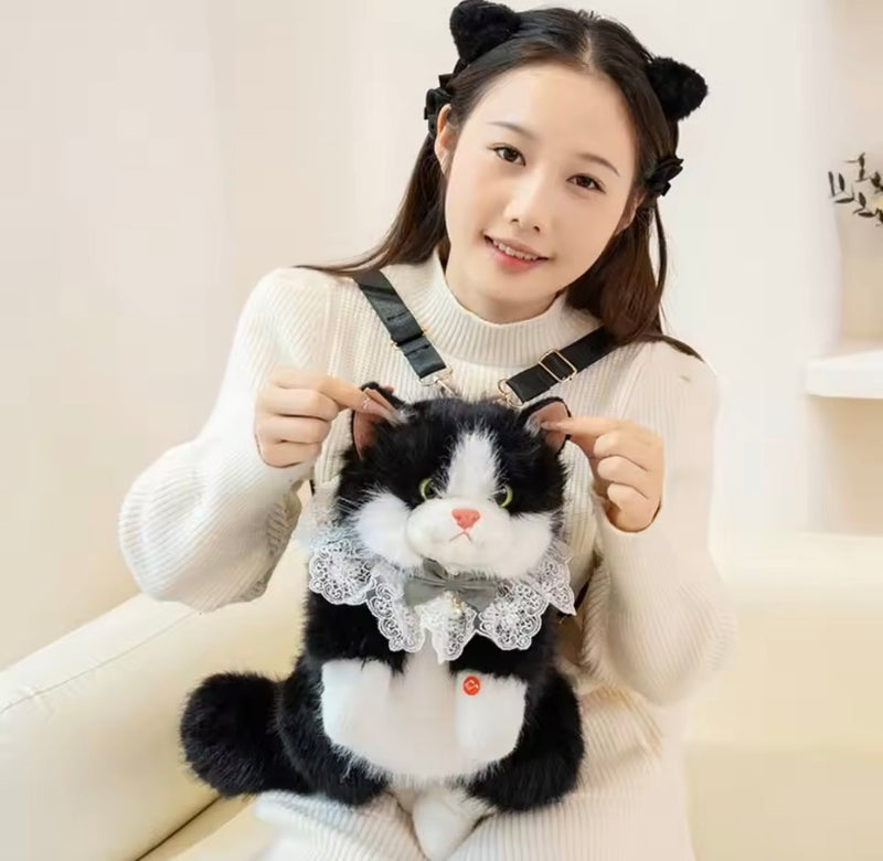 Kawaii Cute Cat Plush Stuffed Backpack