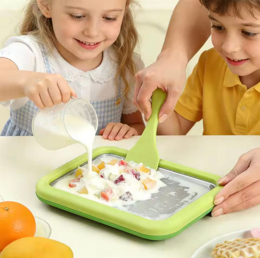 Instant Rolled Ice Cream Maker | Homemade Ice Cream Freezing Pan