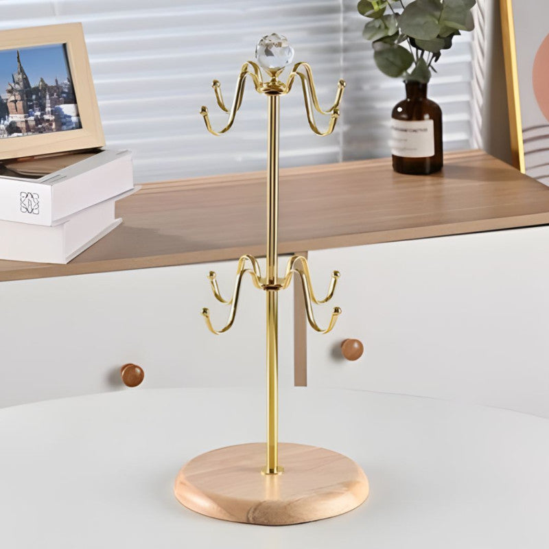 Elegant Metallic Cup Holder Stand