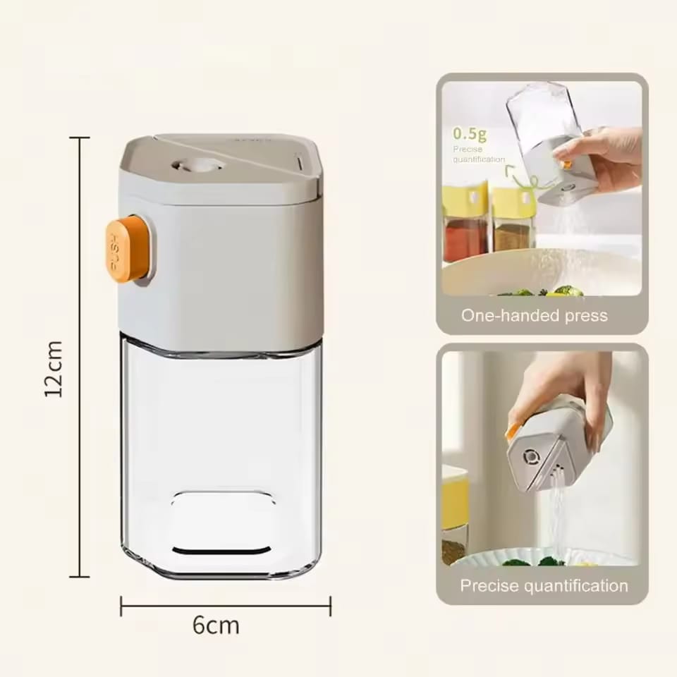 Dual Purpose Salt & Pepper Spice Bottle Glass Seasoning Jar