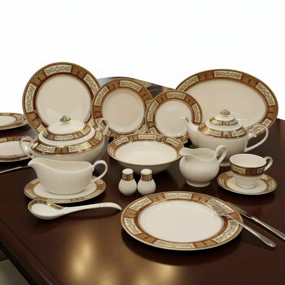 Luxurious Japan Dinner Set of 75 Pieces - 8- Person Serving 103 Pieces - 12-Person Serving