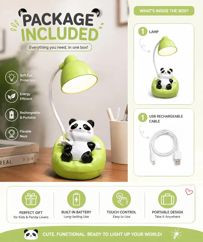Adorable Sleeping Panda Study Desk Lamp