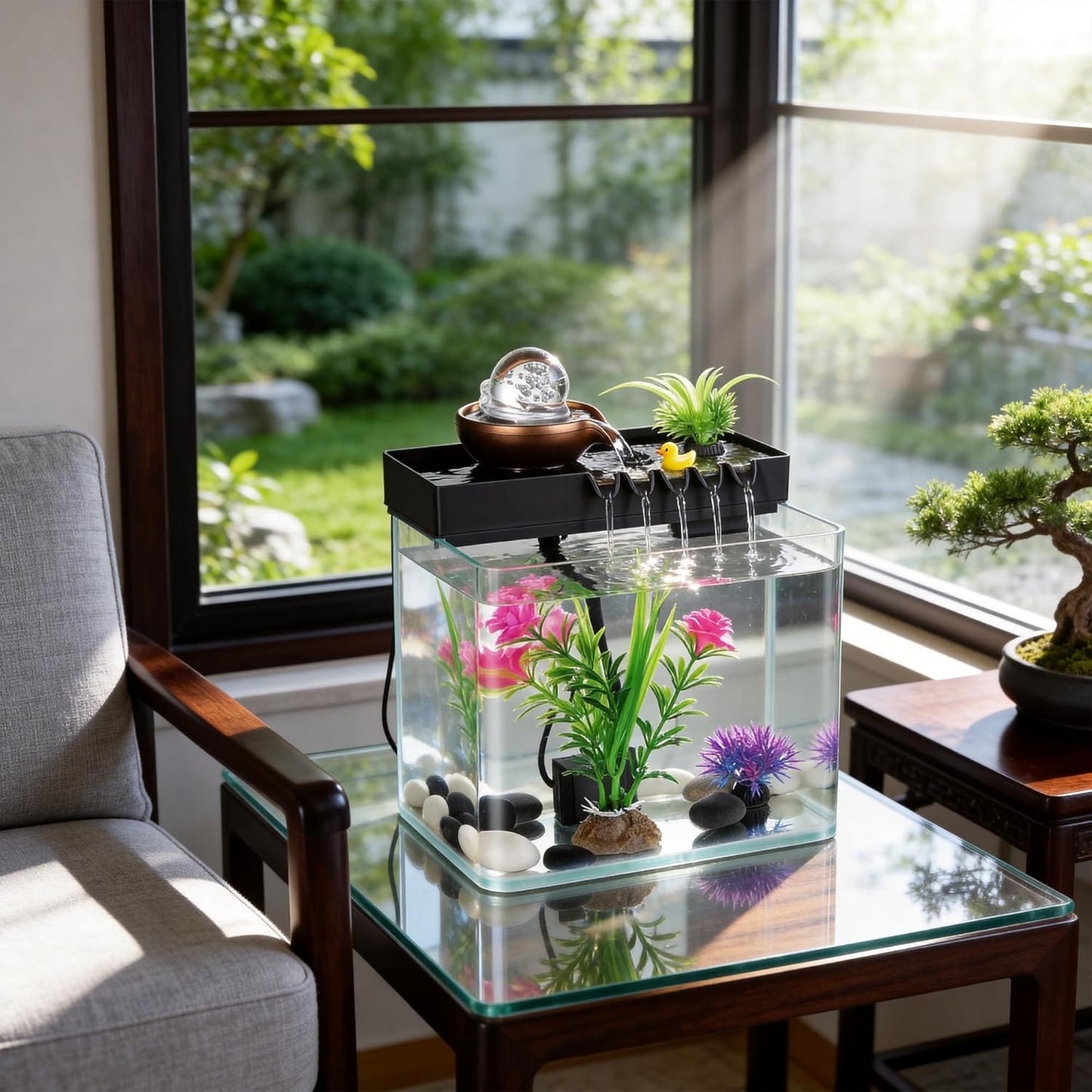 Eectric Tabletop Fish Aquarium Fountain