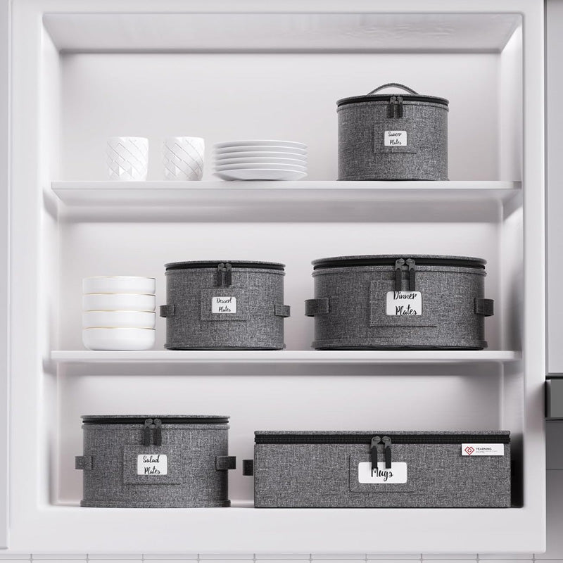5Pcs Foldable Dinnerware Storage Organizer Set