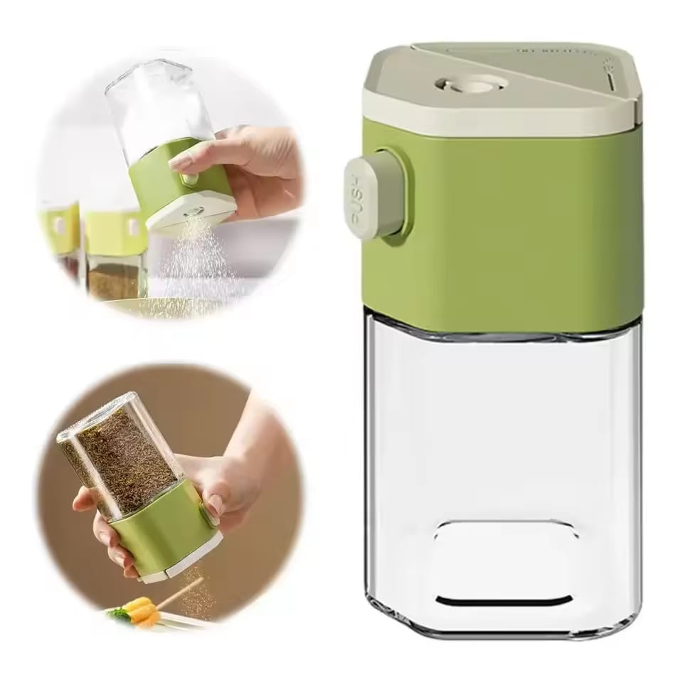 Dual Purpose Salt & Pepper Spice Bottle Glass Seasoning Jar