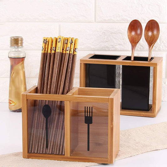 Bamboo Wooden Spoon Holder