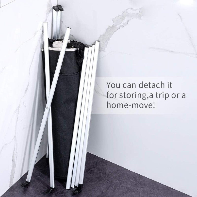 3 Compartment Foldable Laundry Storage Basket