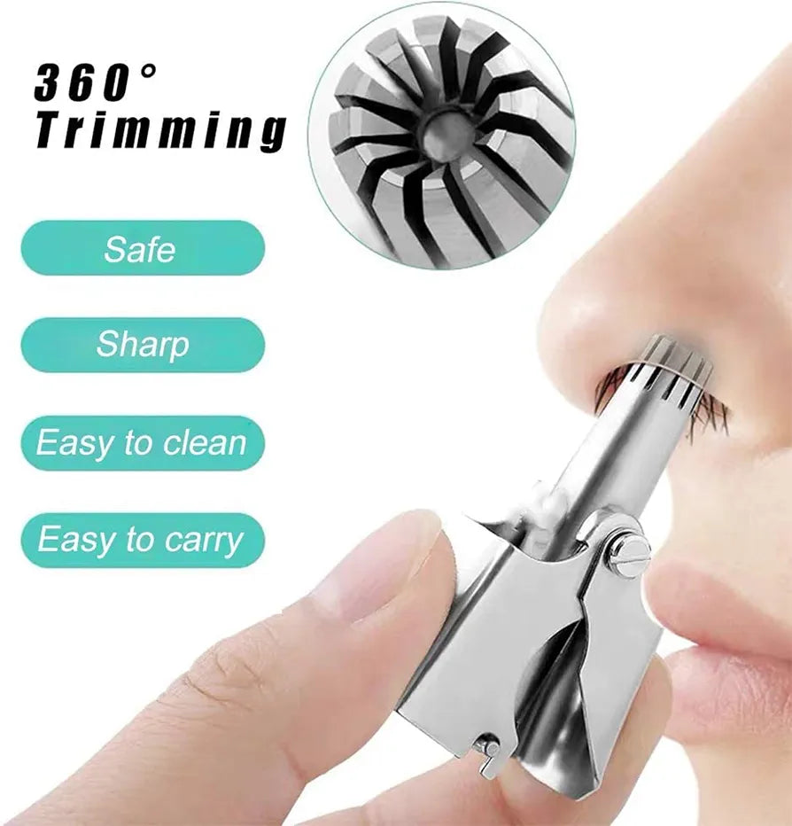 Stainless Steel Manual Nose & Ear Hair Trimmer