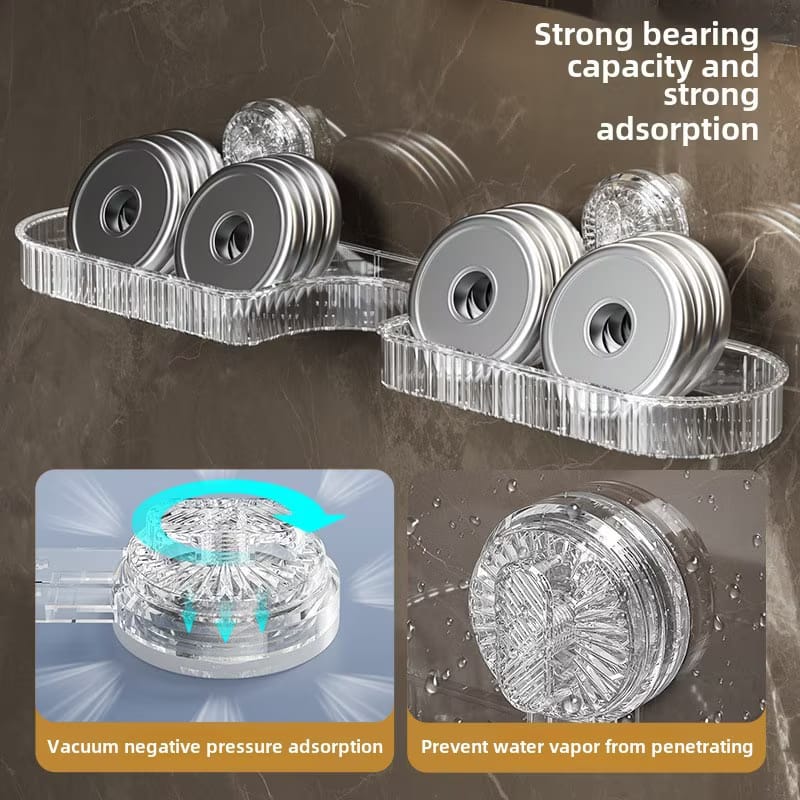 Wall Mounted No Drill Shelf Storage Organizer