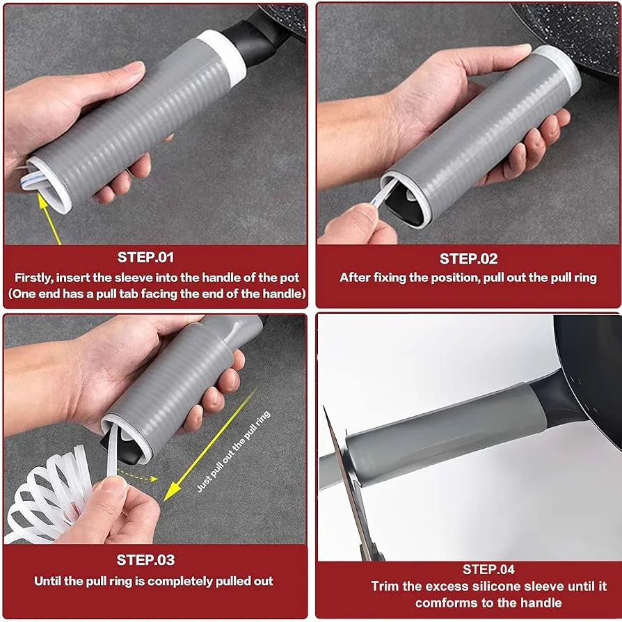 Heat-Resistant Silicone Pan Handle Sleeve