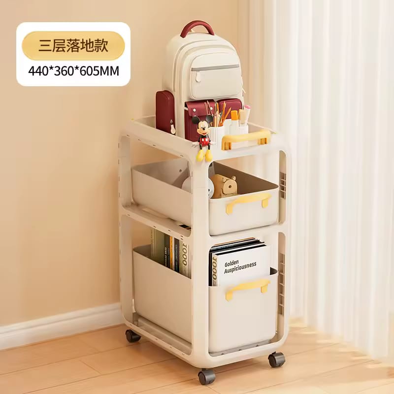 3 Layer Multipurpose Movable Storage Organizer Cart
