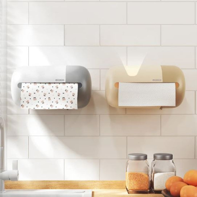 Ecoco Modern Capsule Wall-Mounted Tissue & Paper Towel Dispenser