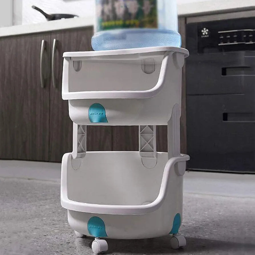 2 Tier Kids Toy Storage Trolley