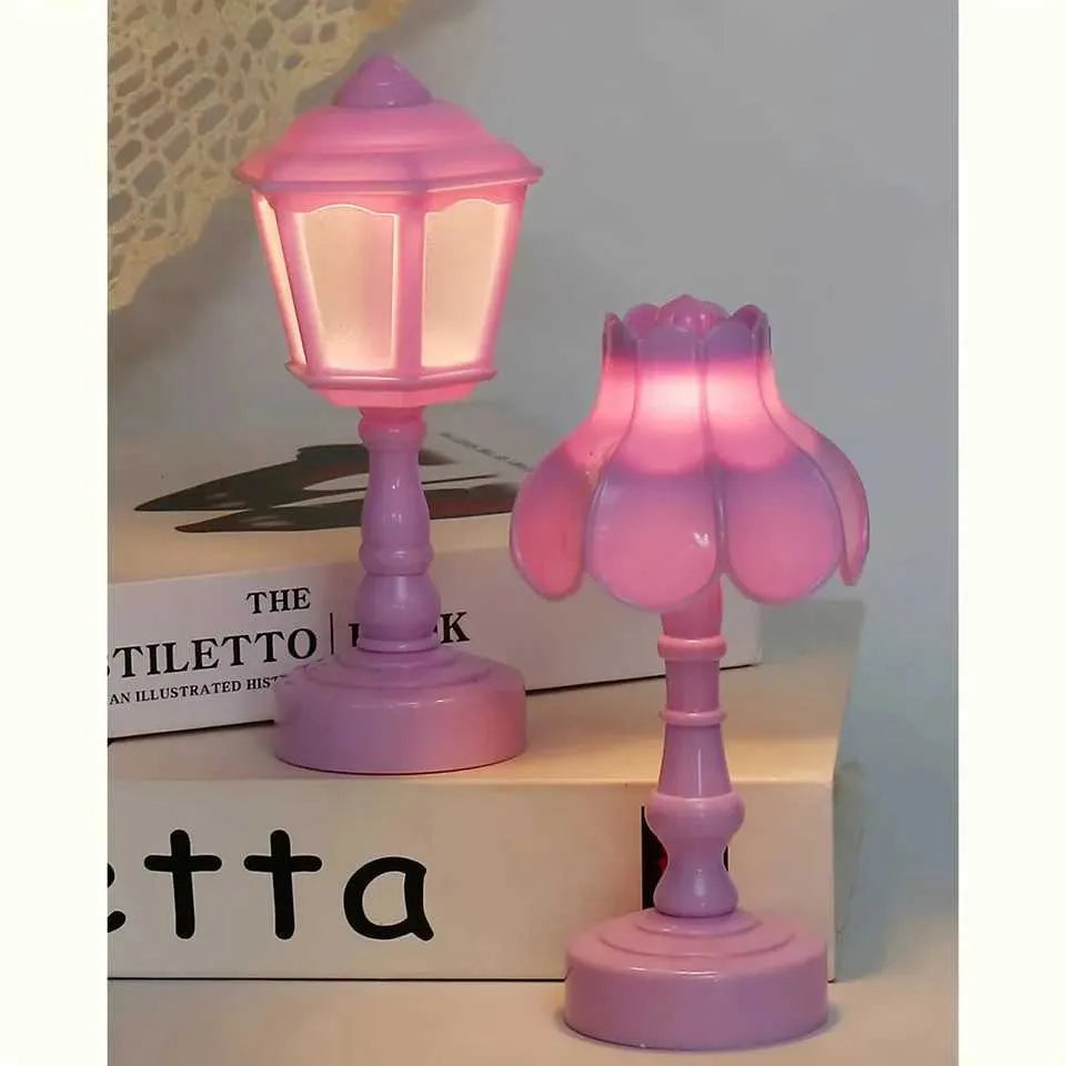 Pagoda Bud Button Battery LED Table Lamps