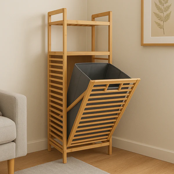 Bamboo Double Multipurpose Clothes Storage Organizer