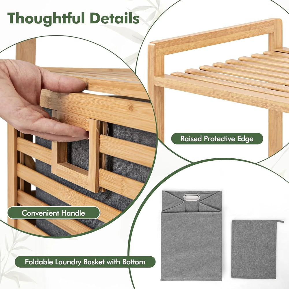 Bamboo Double Multipurpose Clothes Storage Organizer