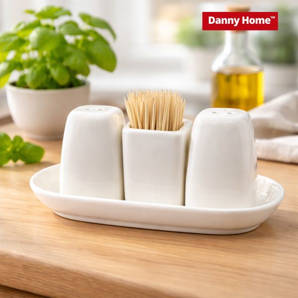 Danny Home Porcelain Salt and Pepper Shaker Set