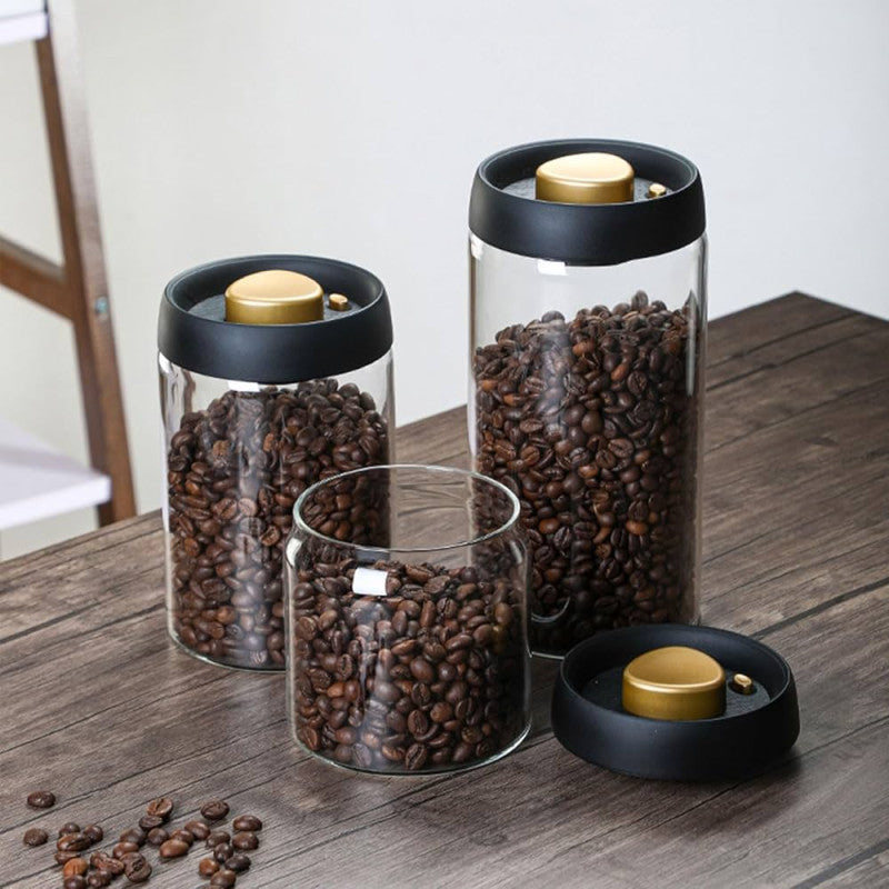 Luxury Quality Kitchen Airtight Glass Storage Jars (3 Different Sizes)